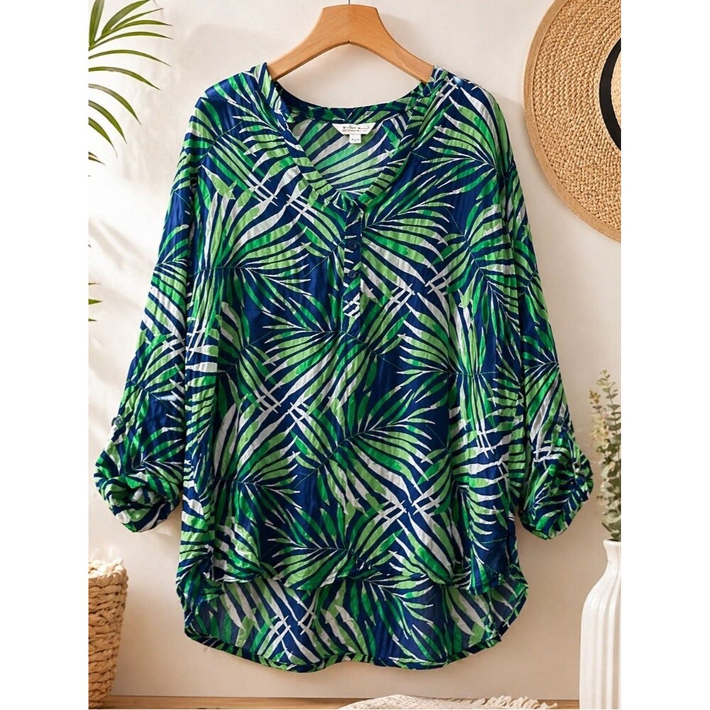 Old‎ Navy Tunic Top Tropical Pattern Size XL